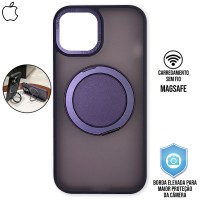 Capa iPhone 14 Pro - Metal Stand Fosca Magsafe Dark Purple